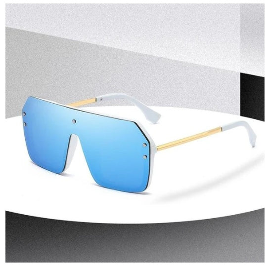Square Mirror Lens UV400 Sunglasses