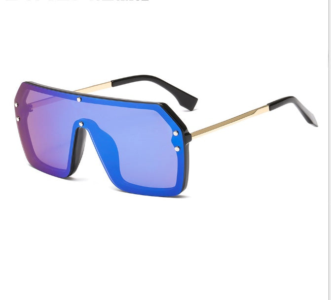 Square Mirror Lens UV400 Sunglasses